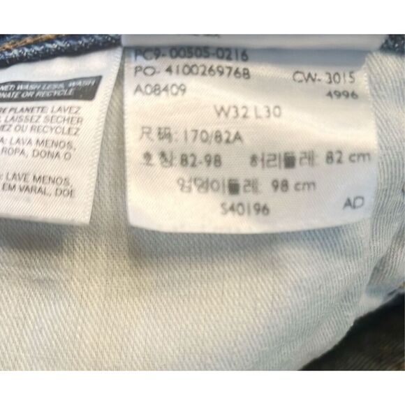 Levi’s Men’s 505 Blue Jeans 32x 30 Straight Leg - Picture 4 of 6